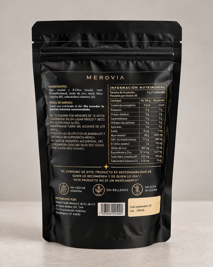 Ceres — Inositol 40:1 con NAC, zinc, ácido fólico y vitamina D3