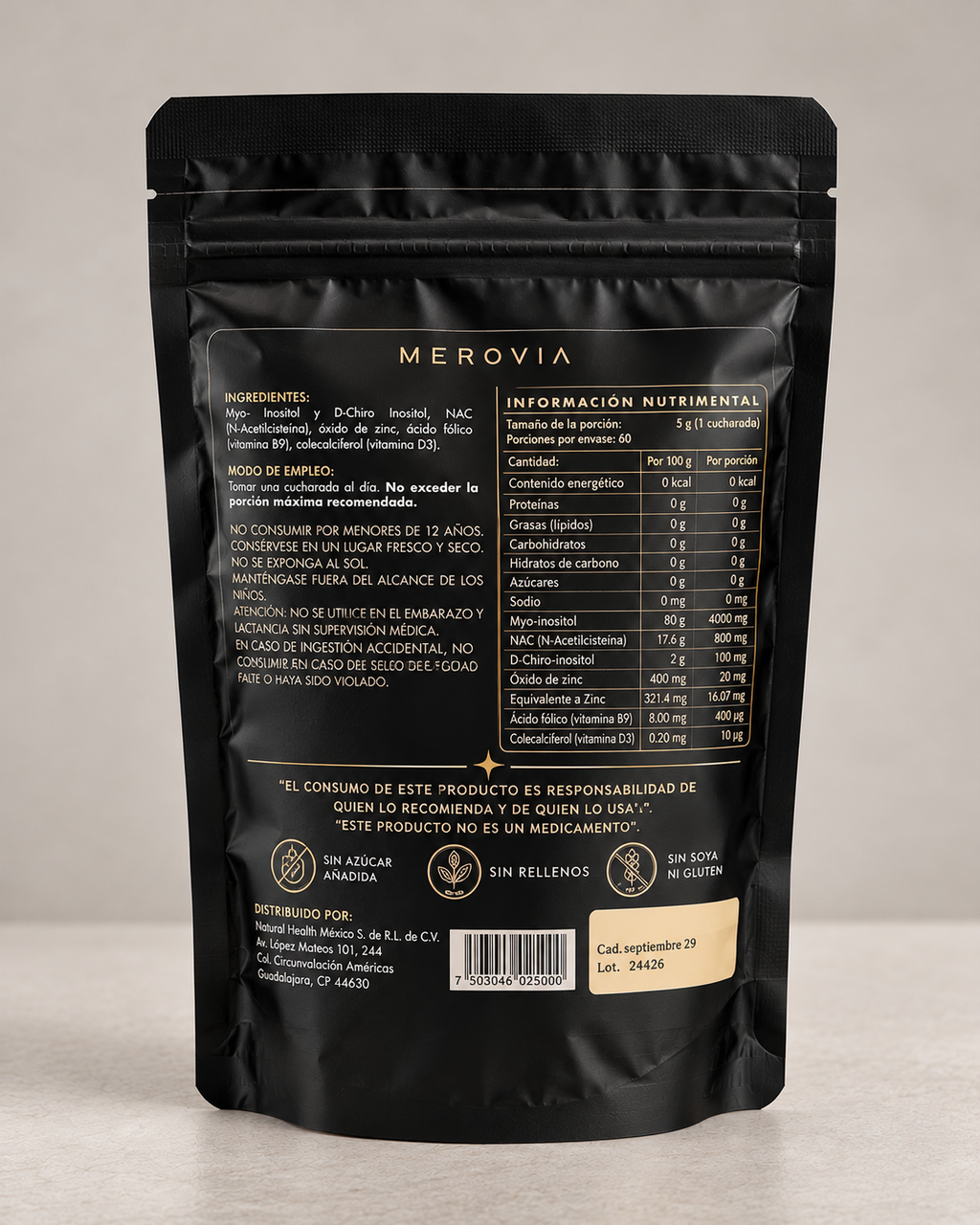 Ceres — Inositol 40:1 con NAC, zinc, ácido fólico y vitamina D3